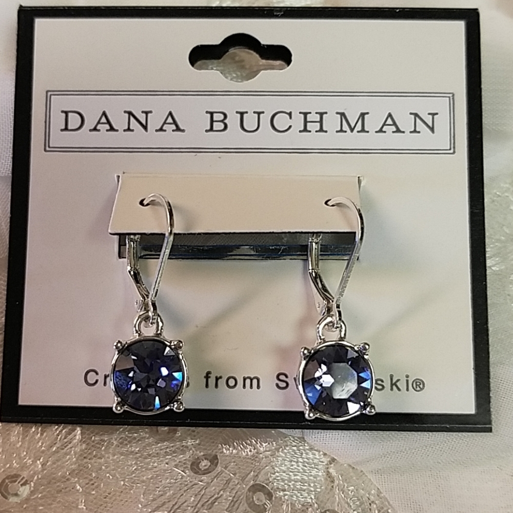 Brand New Swarovski Crystal Purple Earrings